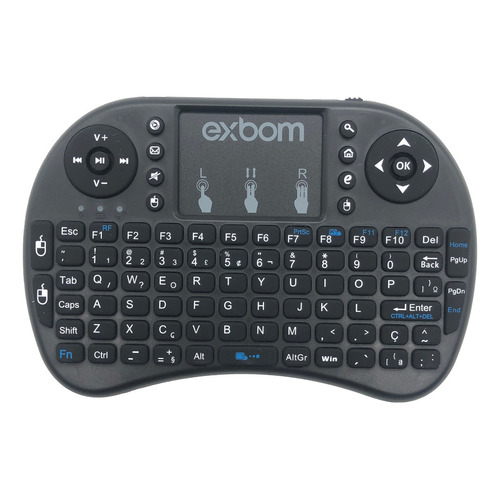 Mini teclado inalámbrico con teclado táctil ideal para televisores inteligentes y cajas de TV