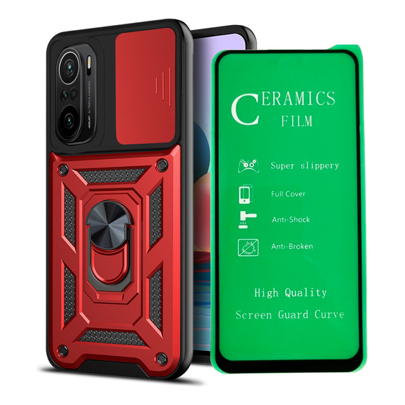 Estuche Antichoque + Vidrio Cerámico Para Xiaomi Poco F3