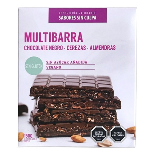 Multibarra Chocolate 150g Sazucar S/gluten Sabores Sin Culpa