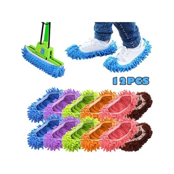 Zapatos De Mopa Paño Microfibra Limpiar Zapatilla 4 Unidades