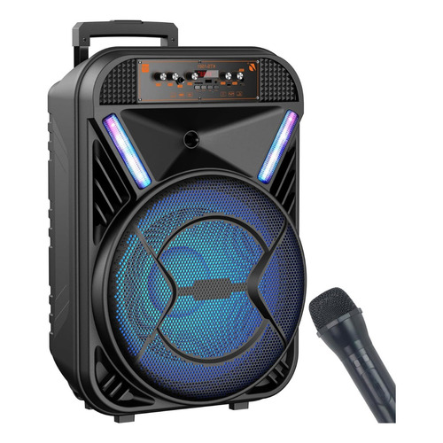 Bocina Bluetooth 15 Pulgadas Con Palanca Micro Kts-1501 Color Negro