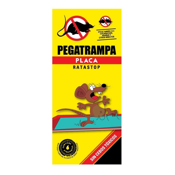 Pegatrampa Adhesiva Roedores Cucarachas Arañas, Pack X 10 Un