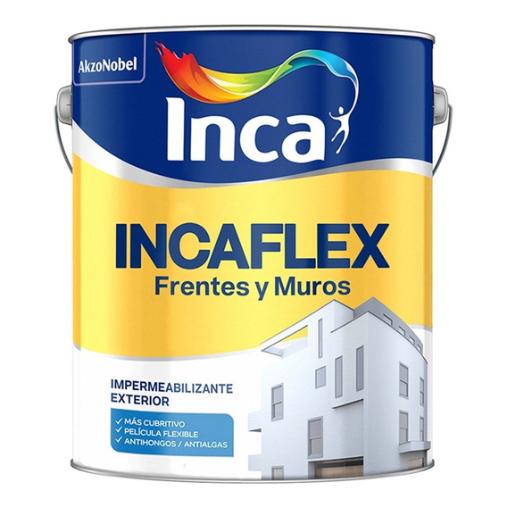 Impermeabilizante Inca Incaflex Frentes Y Muros Blanco 20 L