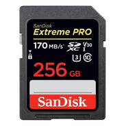 Cartão De Memória Sandisk Sdsdxxy-256g-gn4in  Extreme Pro 256gb