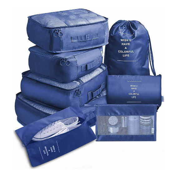 Set 9 Bolsas Organizadoras De Maletas Para Viaje Impermeable