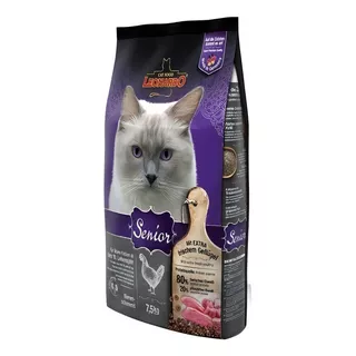 Alimento Leonardo Senior Senior Para Gato Senior Sabor Pollo En Bolsa De 7.5kg