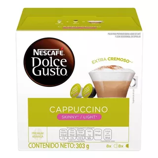 Café Cappuccino Light En Cápsula Nescafé Dolce Gusto 303 Gramos
