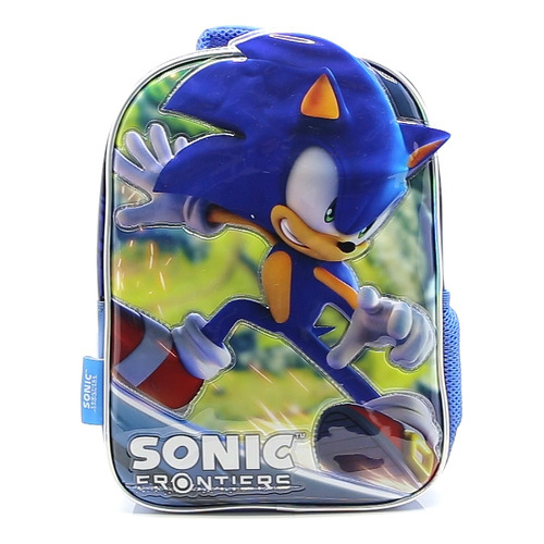 Mochila Cresko 12 Espalda Sonic 3d (so115) Color Azul