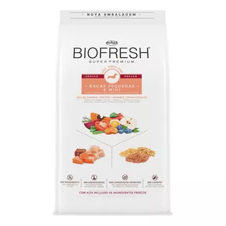 Alimento Biofresh Super Premium Para Cão Senior De Raça Mini E Pequena Sabor Mix Em Sacola De 3kg