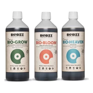 Kit Fert Biobizz Orgânico Grow + Bloom + Heaven 3 X 1 Litro