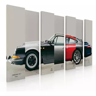 Set De 7 Pz Cuadros Decorativos  Historia Porsche