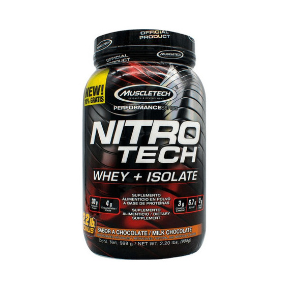 Mt Nitro Tech Bonus Mezcla De Péptidos Y Proteína 2.2 Lbs Sabor Chocolate