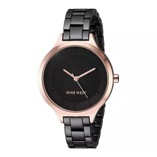 Nine West Reloj De Diseñador Mano Mujer Cuarzo 2225bkrt Ev