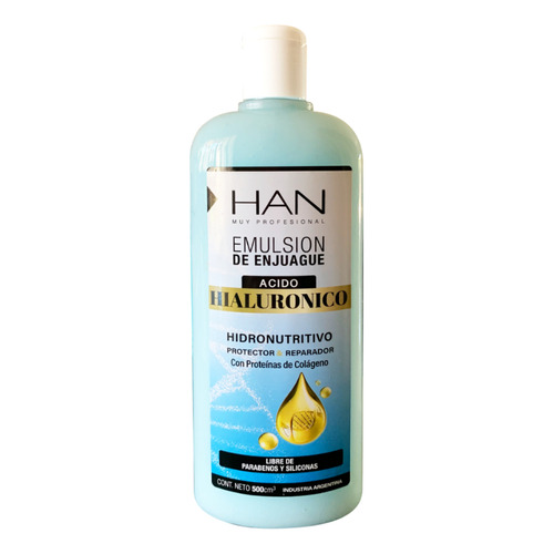 Acondicionador HAN Muy Profesional Emulsión De Enjuague Ácido Hialurónico 500g en botella de 500mL de 500g