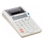 Calculadora Básica Casio Hr-8rc Branca C/ Bobina Impressora Cor Branco