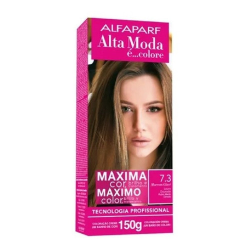 Kit Tintura Alfaparf  Alta moda é colore Pigmentos micronizados concentrados tono 7.3 rubio medio dorado para cabello