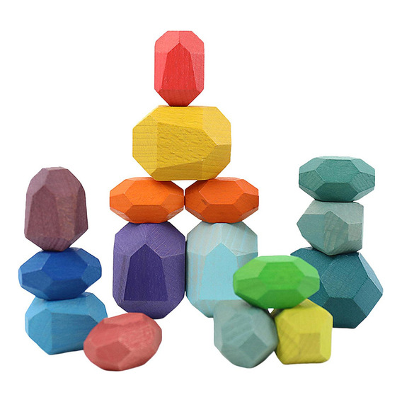 Equilibrio De Madera Piedras Apilables Montessori Puzzle