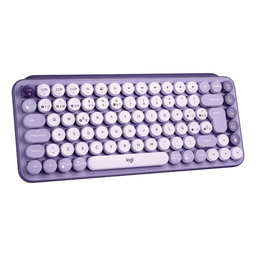 Teclado Mecanico Logitech Pop Keys Lavanda Emojis Cosmos Color del teclado Violeta Idioma Español Latinoamérica