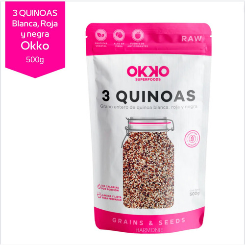 3 Quinoas Okko Blanca, Roja Y Negra 500g