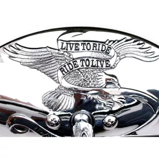 Espejo Moto Custom Aguila Live To Ride Choper Harley Bobber