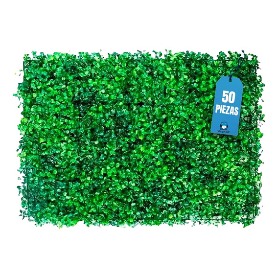 Muro Verde Follaje Artificial Sintético 60x40cm 50 Pzs