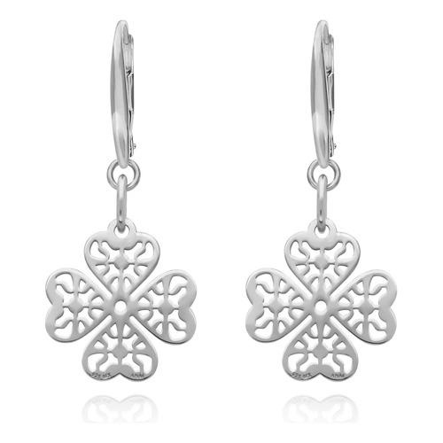 Anamora Aretes Mujer Plata 925 Amuletos Trebol