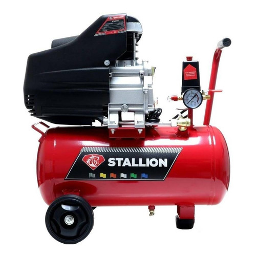 Compresor de aire eléctrico portátil Stallion STWR25 25L 2.5hp 110V rojo