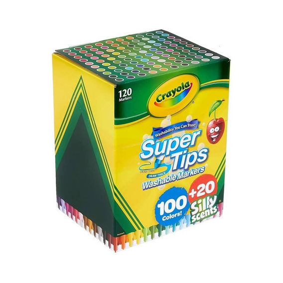 Crayola Supertips 120 Plumones Lavables - Niños Y Jóvenes