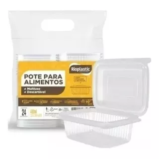 24un Pote Tampa Articulada E Destacável-400ml Freezer Microo