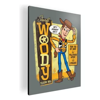 Cuadro Mural Decorativo Poster Woody Toy Story 60x84 Mdf Color Av0012
