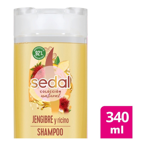 Shampoo Sedal Natural Jengibre Y Ricino X 340 Ml