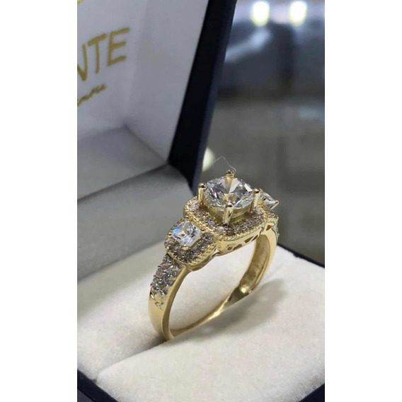 Anillo De Compromiso Oro 10k Diamante Cultivado Envio Gratis