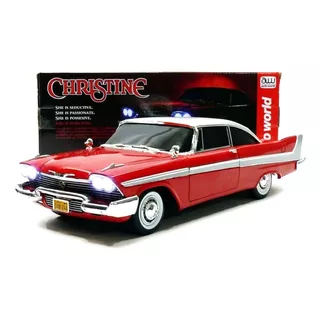 Christine Plymouth Fury Con Luz Evil Oscur- M Autoworld 1/18