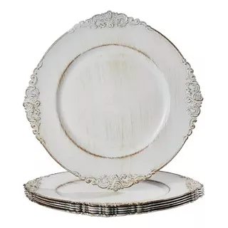 Plato De Sitio Blanco Tiza X 6u Pa120