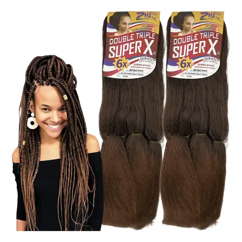 Kit 2 Cabelos Jumbo 120cm Cor T2/30 Box Braids Tranças Zhang
