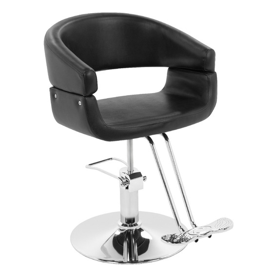 Silla Para Estetica Onof Salon Maquillaje Barberia Giratorio Color Negro Forma de la base Redonda