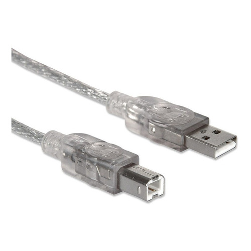 Cable Usb 2.0 A B Manhattan 3mts Plata 340458 /v /vc Color Plateado