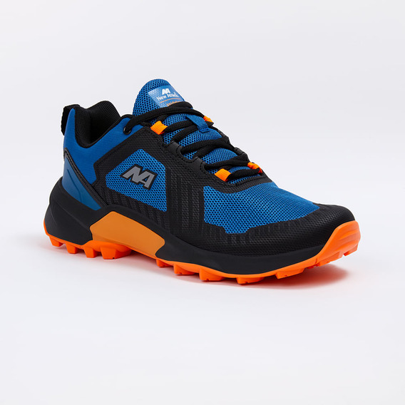 Zapatillas New Athletic Outdoor Climb02 Azul Con Naranja Par