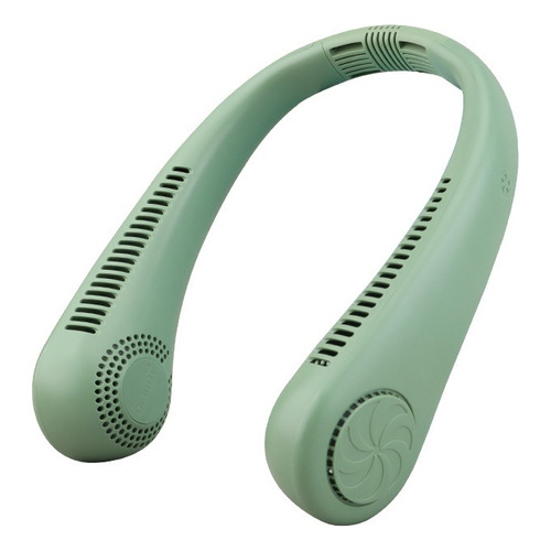 Ventilador Cuello Portátil Silencioso Usb Recargable Cantidad De Aspas 0 Estructura Verde Aspas Verde Diámetro 21 Cm Material De Las Aspas Plástico