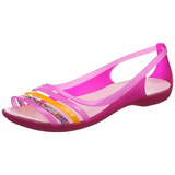 Crocs Isabela Huarache W Plano Mujeres , Pétalo Rosa / Cora