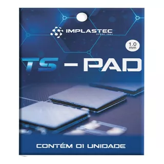 Thermal Pad Ts-pad 100mm X 100mm X 1mm Alto Desempenho Cor Azul