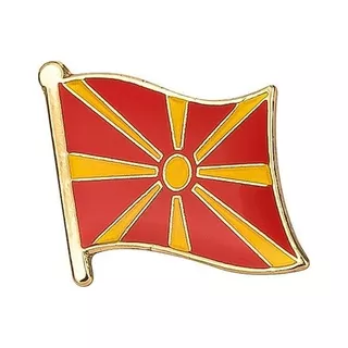 Pin Metalico Broche Bandera Macedonia Pasaporte Pais