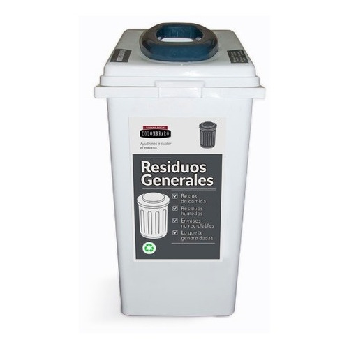 Recipiente Reciclado/basura Colombraro  Adosables 60 Lts