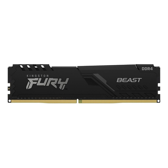 Memoria RAM Fury Beast DDR4 gamer color negro  16GB 1 Kingston KF432C16BB1/16
