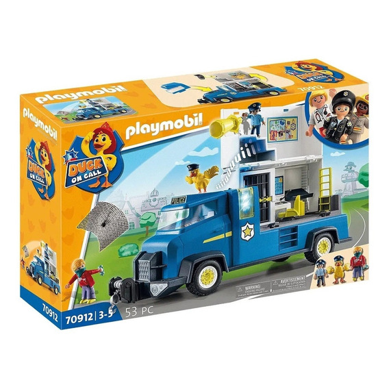 Figuras Playmobil Camion De Policia Pato Duck On Call Febo