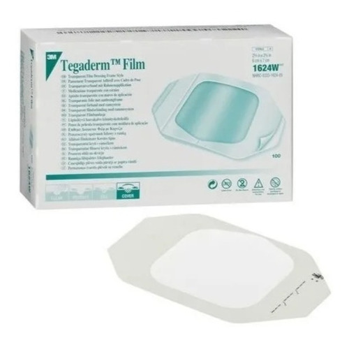 Tegaderm Apósito 3m Transparente 6x7 Cm 1624w C/50 Piezas