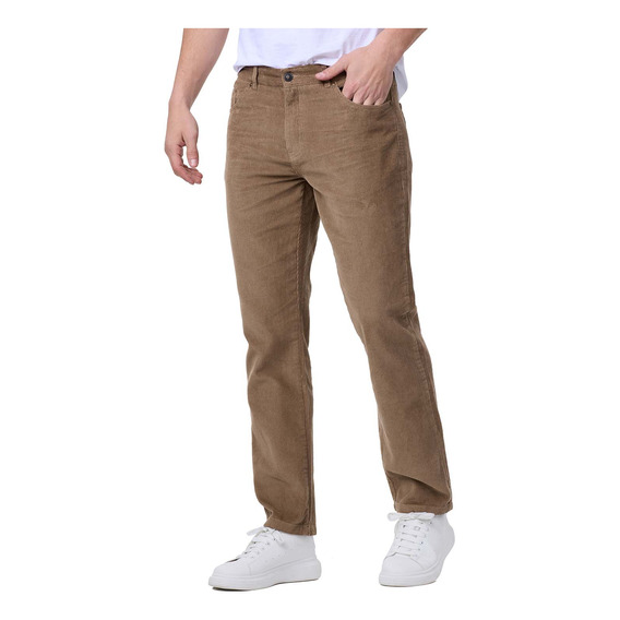 Pantalón Hombre Básico Cotelé Beige Fashion's Park