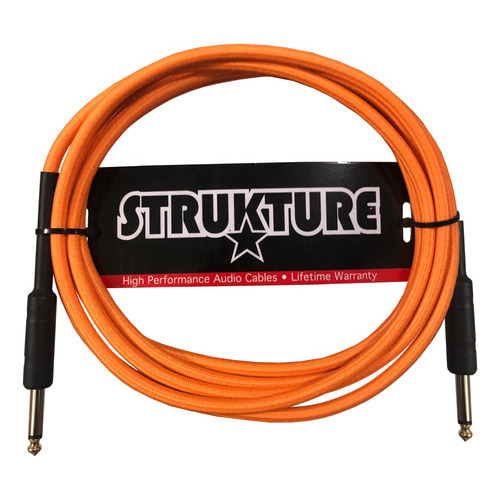 Cable Instrumento Naranja Neon 3.05 Mts Strukture Sc10no