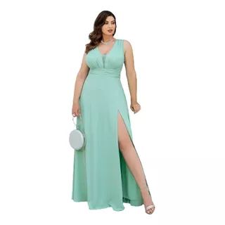 Vestido Plus Size  Várias Cores Decote V Modelo 1081