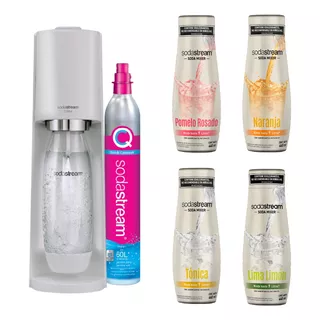 Combo Máquina Terra Sodastream + 4 Saborizantes Soda Mixer